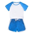 thumbnail image 4 of Coerni Kids Athletic Outfits Two Piece Toddler Boys Girls Summer Shorts Set Cotton Short Sleeve Tshirt Drawstring Outfit, 4 of 4