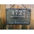 thumbnail image 3 of Beautifully Handcrafted and Customizable Slate Home Address Plaque (12"x8" or 16"x10") Improve the curb appeal of your property with this bespoke house sign., 3 of 7