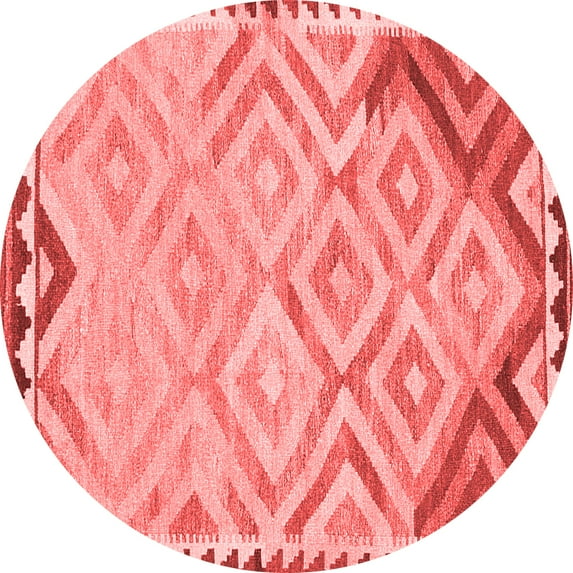 Ahgly Company Indoor Round Southwestern Red Country Area Rugs, 6' Round