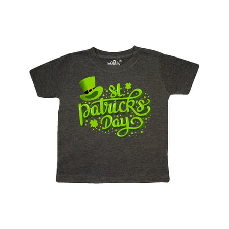 

Inktastic St. Patrick s Day Hand Lettering with Green Top Hat Gift Toddler Boy or Toddler Girl T-Shirt