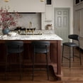 thumbnail image 4 of Meridian Furniture Lupita Black Vegan Leather Counter Stool (Set of 2), 4 of 11