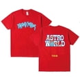 thumbnail image 1 of Camiseta de Hip Hop para hombre y mujer, camisetas de Cactus Jack, Wish You Were Here Tour, camisetas con letras estampadas, marrón, verano, nuevoRojo, 1 of 1