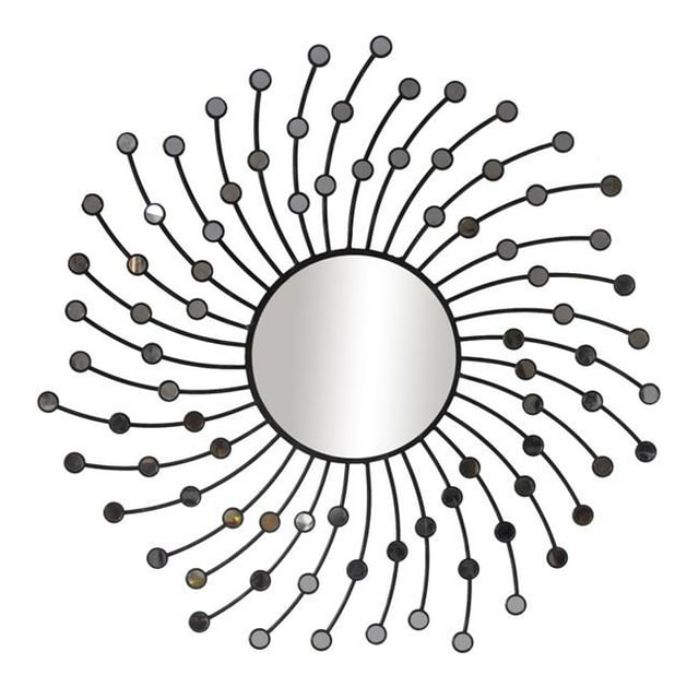 Cheungs 4918 Metal Swirl Wall Mirror with Mini Mirror Accents