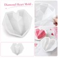 thumbnail image 2 of Silicone Diamond Crescent Moon Cake Mold Non-Stick Baking Mousse Pastry Making Tool 6.3 Inch 1 Pack, 2 of 9