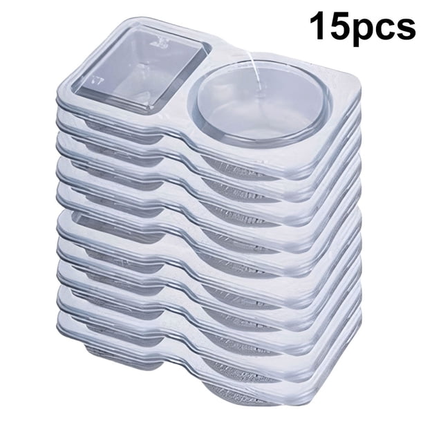 Contenedor de condimentos de 2 compartimentos contenedor dividido desechable para viaje Picnic