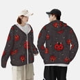 thumbnail image 6 of Haiem Red Ladybugs UPF 50+ Fishing Shirts for Men Long Sleeve UV Sun Protection Hoodie Non-Mask Outdoor Hiking Shirts, 6 of 9