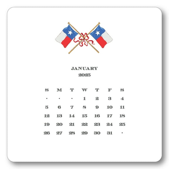 Texas Calendar with Easel