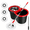 black, variant on Spin Mop and Bucket Set with Wringer, 3 Microfiber Refills, 360° Rotating Mop for Floor Cleaning