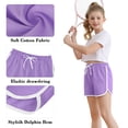 thumbnail image 6 of Resinta Girls 5-Pack Dolphin Shorts, Soft Cotton Activewear Girls Athletic Shorts for Gym, Sports & Play, Sizes 2T-3T to 12-14Y, 6 of 9