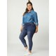 thumbnail image 4 of Pantalones Vaqueros Lavado Elásticos De AltuMedTalGrande Vaqueros Pitillo PaMujer Azul 3XL, 4 of 6
