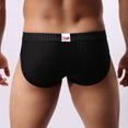 thumbnail image 4 of Vedolay Lace Underwears For Men Men's Summer Soft Thin TransparentBoxers Breathable Men Briefs Shorts ,Black S, 4 of 5
