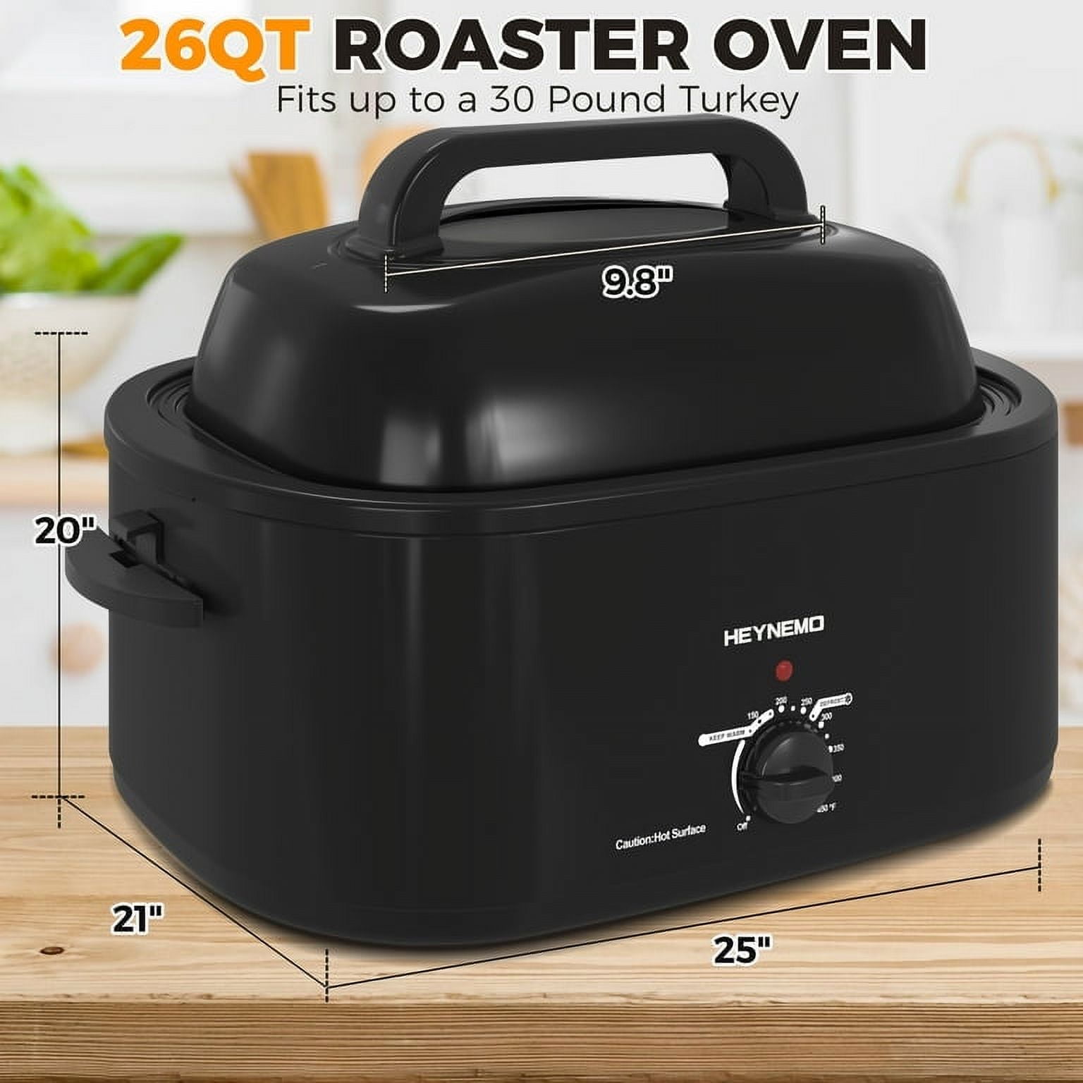 Free Shipping! CozyHom 26 Quart Electric Roaster Oven