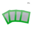thumbnail image 3 of MasteelfCA 4Pcs Eco-friendly Silicone Baking Mat Rectangular Heat Resistant Barbecue Mat Non-stick Baking Sheet Liner (Green) - 11x8.5cm, 3 of 8