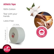 Cramer Team Color Athletic Tape, White, Easy Tear, Ankle/Wrist Taping, Single Roll, 1.5 X 10 Yard