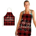 thumbnail image 4 of sdhkgrrt under $5 3Pcs Christmas Family Apron, Christmas Print Linen Apron,Family Kitchen Christmas Apron,Adult Holiday Cooking Apron,Festive Christmas Pattern Apron,Christmas Gift Apron, 4 of 9