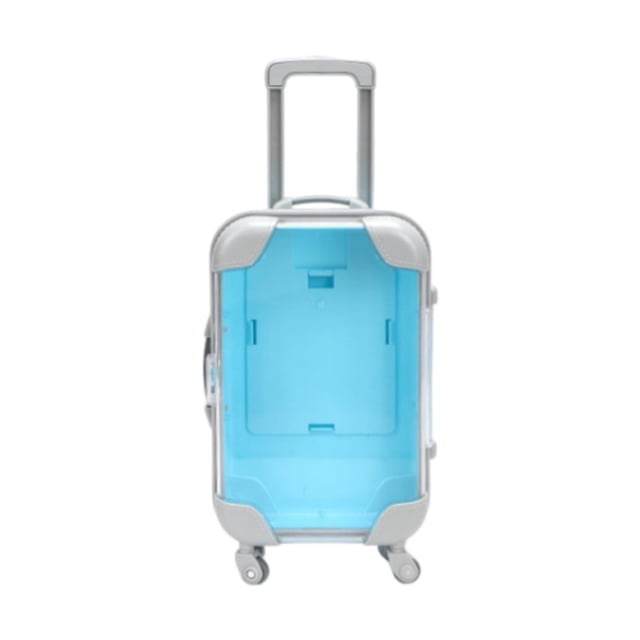 HILABEE Mini Suitcase Candy Box Portable Eyelash Holder for Makeup Kids Toy Dress up Blue