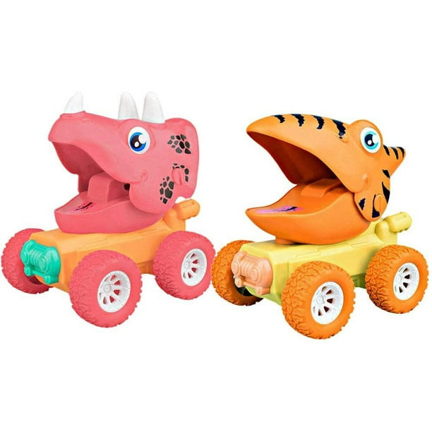 De Dinosaurio De Juguete Para Niños, Juguete De Presión Para Niños, Coche De Juguete Push And Go, Regalo Para Niños Y Niñas (Color De La Rueda Al Azar) 2 Uds. Guardurnaity FN007739-02