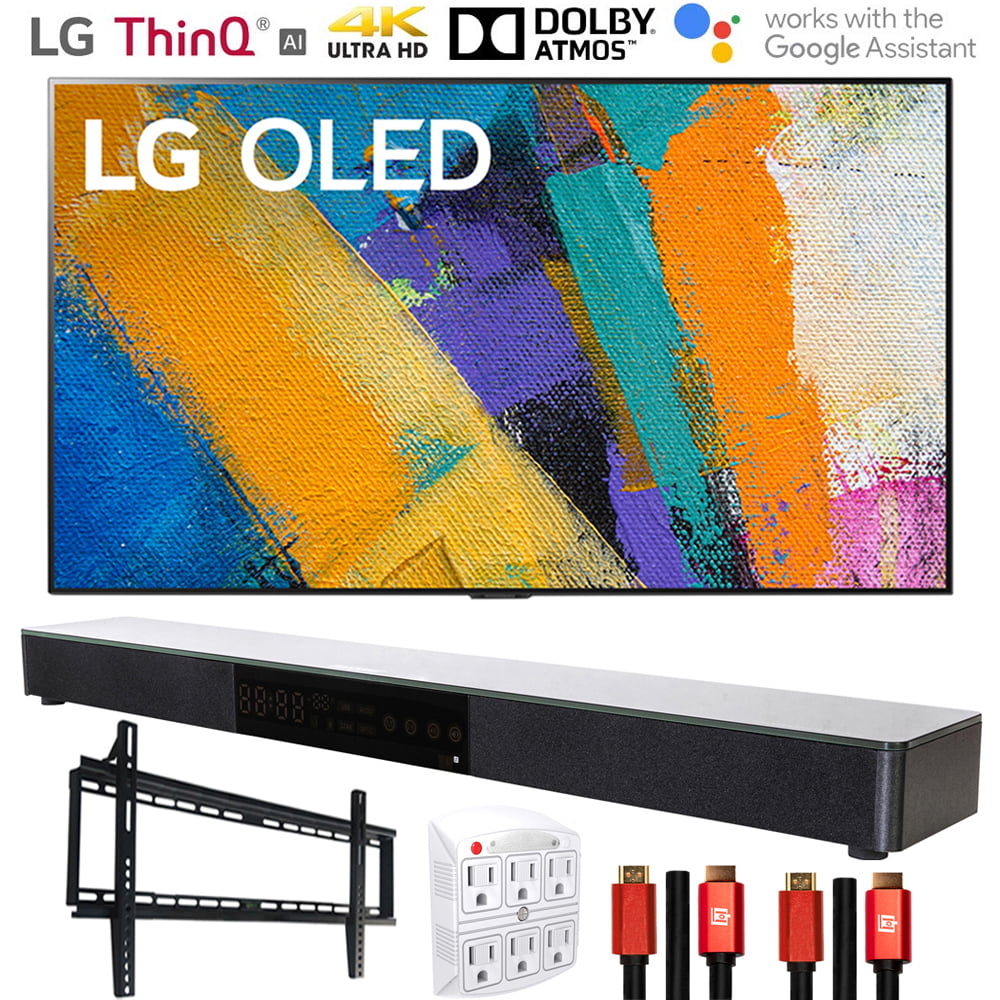 LG OLED77GXPUA 77" GX 4K Smart OLED TV with AI ThinQ (2020 Model) with Deco Gear Home Theater