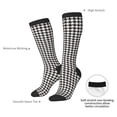 thumbnail image 4 of Fotbe Houndstooth Black And White Calcetas Divertidas Estampadas para Hombre y Mujer, Calcetas de Algodón hasta la Rodilla para Caminar, Correr, Enfermería y Embarazo, 4 of 6