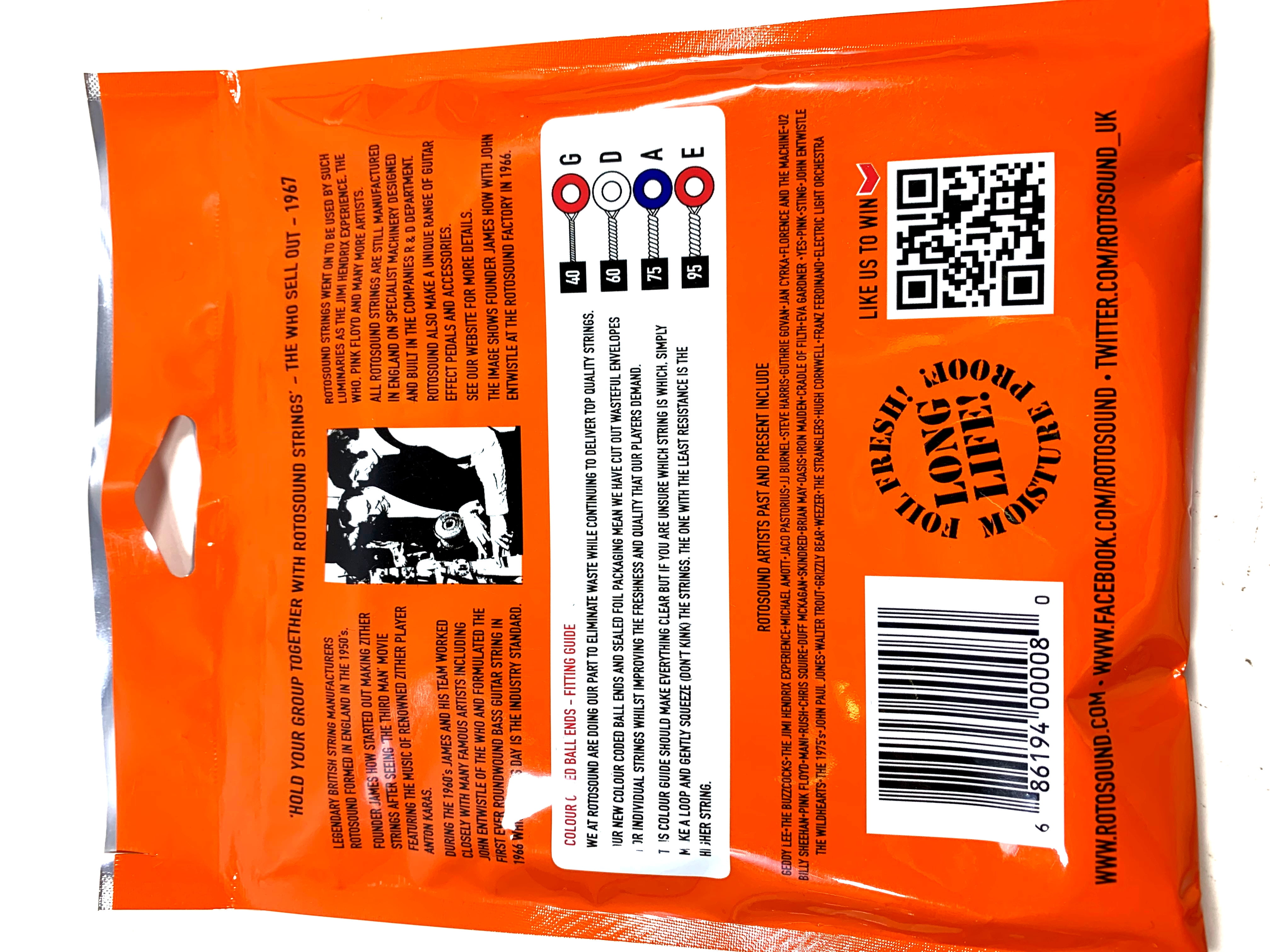 Rotosound RS66LC Long Scale Swing Bass Strings