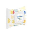 thumbnail image 3 of Toallitas limpiadoras desinfectantes para bebés Johnson's Hand & Face, 25 unidades, 3 of 8