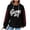 #0198-Black, variant on Womens Tops Hooded Waffle Knit Football Mama Print Long Sleeve Shirts Game Days Tailgates Casual Hoodies Sweatshirts Gift