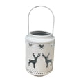 thumbnail image 2 of 2 uds vela de Navidad de Metal farol estilo Vintage candelabro decoración del hogar Copo de nieve y ciervo, 2 of 9