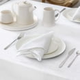 thumbnail image 4 of Laura Ashley Harper Servilletas de tela lujosamente suaves para cenas formales o informales, banquetes, bodas o fiestas, juego de 6 servilletas, color blanco, 4 of 4