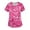 07# Hot Pink, variant on Scrubs Tops for Women V Neck Fashion Valentine's Day Printed Tops Loose Fit Comfy Nurse Uniform with Pockets Light pink 4XL