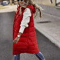 thumbnail image 3 of Aricy Long Puffer Vest for Women Long Down Hooded Vest Womens Sleeveless Zip Up Jacket Winter Thick Coats Outerwear Fall Winter Coat with Pockets, 3 of 4