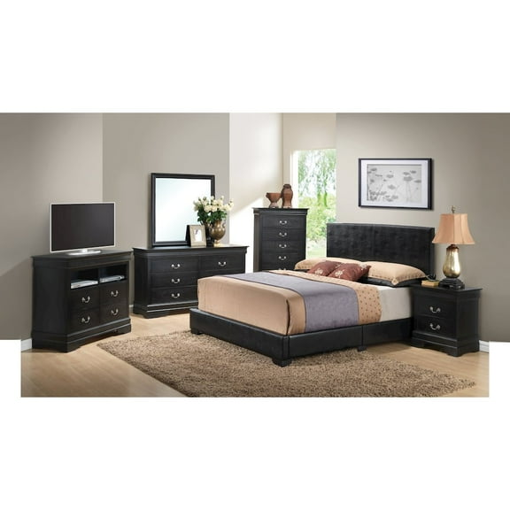Glory Furniture Aaron Full Bed in Black Color