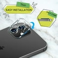 thumbnail image 3 of Dteck [3 Pack] for Apple iPhone 12 6.1-inch Camera Lens Protector Anti-fingerprint Anti-Scratch Tempered Glass Ultra Slim HD Clear Protective (Transparent), 3 of 6
