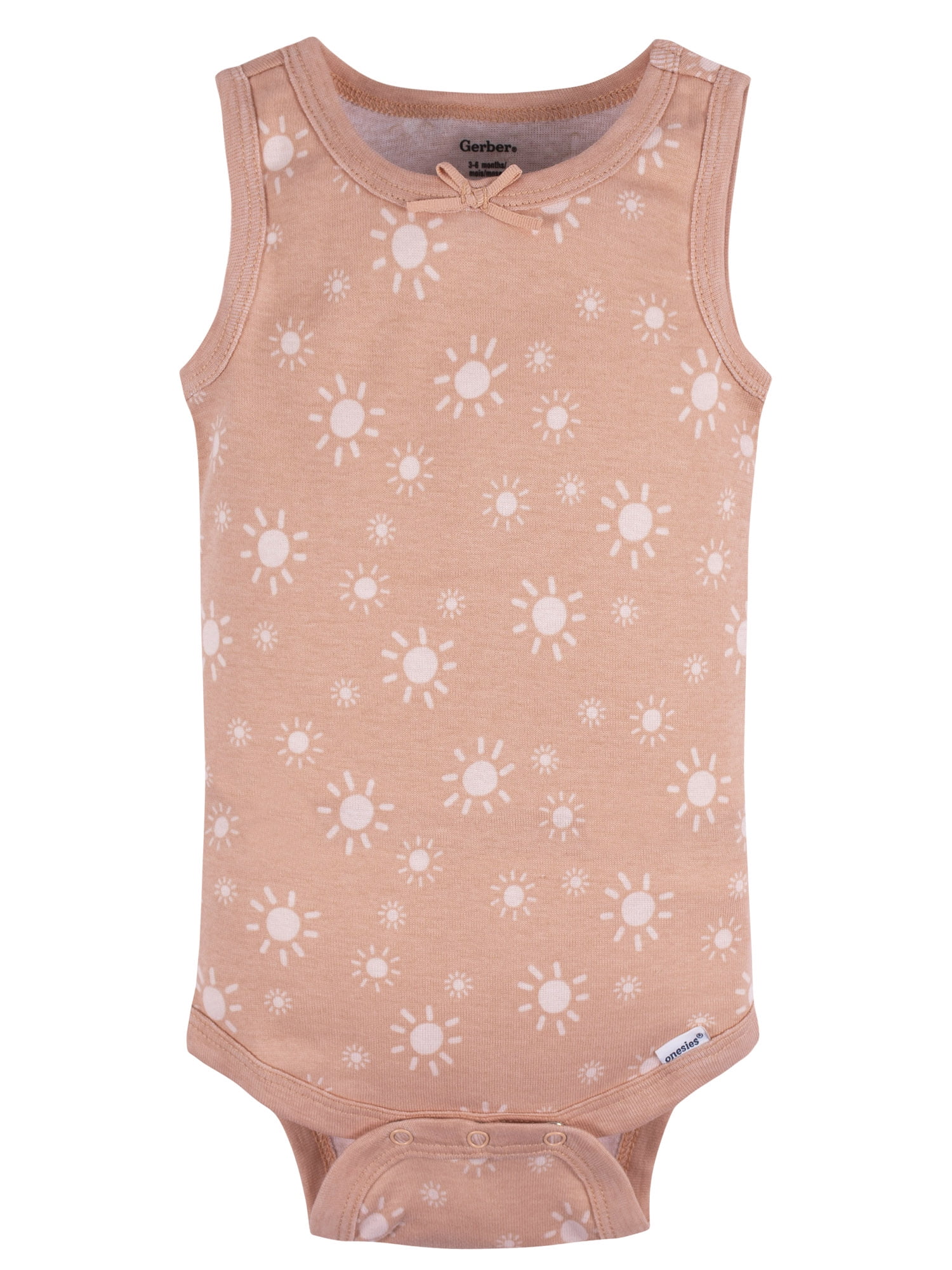 Gerber Baby Boys or Girls Casual Sleeveless Bodysuits, 5-Pack, Sizes 0/3 Months- 24 Months