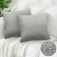thumbnail image 2 of SHANNA 18" x 18" Gray Polyester Outdoor Waterproof Throw Pillow Covers (4 Count), 2 of 8