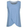 thumbnail image 2 of Maternity Tops Clearance Maternity Womens Nursing Solid Color Crewneck Sleeveless Crewneck Breastfeeding Blouse, 2 of 3