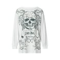 thumbnail image 6 of Qiylii Y2K Grunge Graphic Shirt Women Long Sleeve Vintage Crop Top Fairy Grunge Aesthetics Tees Shirt Streetwear, 6 of 8