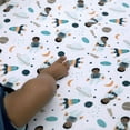thumbnail image 4 of Little Muffincakes Boutique Extra Soft Fitted Crib Sheet Blue Astronauts Standard Size 1 Pack (Ashton), Infant Unisex, 4 of 9
