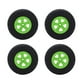 thumbnail image 1 of Juego de 4 llantas de goma para coche RC, para camión de recorrido corto 1/10, color verde, 1 of 14