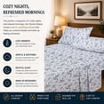 thumbnail image 4 of RUVANTI 100% Cotton Flannel Sheet Set, California King Size, 4 Piece, Double Brushed Ultra Soft, Warm & Cozy, Deep Pocket, All Season Bedding, Christmas Attraction, 4 of 8