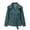Dark Green #47, variant on Cropped Trench Coat for Women Lapel Collar Belted Button Blazer Casual Trendy Elegant Office Fall Jacket, XL