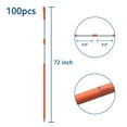 thumbnail image 4 of 48" Inch Snow Stakes Driveway Markers Poles Snow Plow Stakes Fiberglass 5/16 Inch Diameter Orange with 9.8" Reflective Tape Fit for Driveway Mark Snow Plow Parking Lots 50pcs, 4 of 8