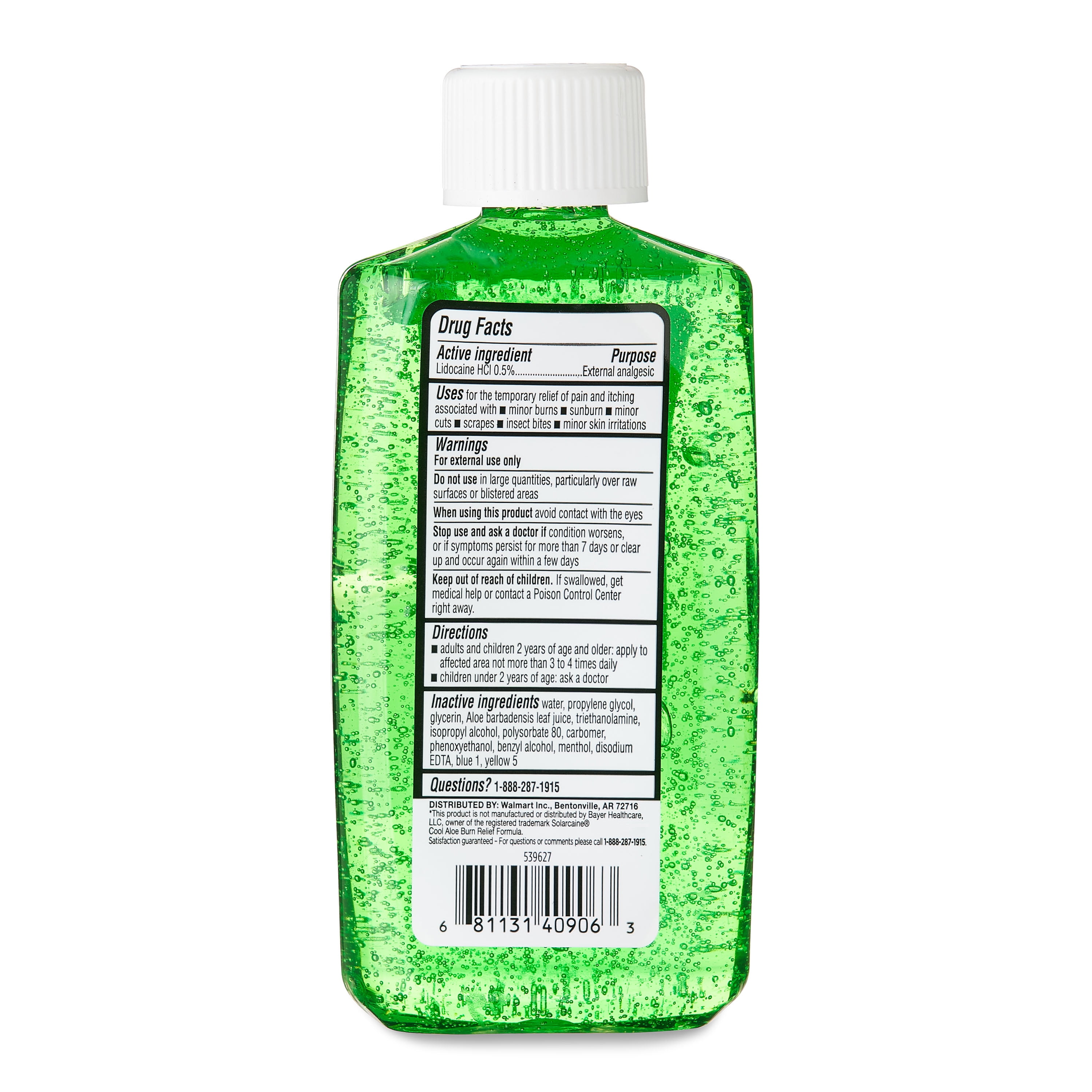 Equate Burn Relief Gel with Lidocaine, 8 oz
