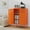Orange, variant on Metal Locker Storage Accent Cabinet with Legs, 2 Door for Home, Office, Entryway and Hallway