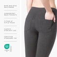 thumbnail image 6 of Fishers Finery Women's Straight Leg Yoga Pant with Pockets; Cotton & Modal Blend (Heather Gray, XL), 6 of 6