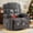 Gray#B, variant on UHOMEPRO Swivel Recliner Chair with Massage and Heat, 360 Degree Swivel Rocker Recliner for Adults, Wide Seat Manual Recliner Chair with Cup Holders, USB Charging, Side Pockets, Gray