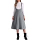thumbnail image 1 of Vestido Pinafore INSPIRE CHIC para mujer, con cintura alta, tirantes cruzados, corte A, falda casual, gris oscuro, talla XS, 1 of 1
