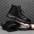 thumbnail image 4 of Botas Martin para hombre, botas altas de cuero informales para hombre, botas para hombre de talla grande con terciopelo cálido, 4 of 5