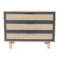 thumbnail image 2 of Moe's Home Collection Commode de Bachelier en Bois à 3 Tiroirs, Naturel/noir, 2 of 9