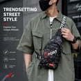 thumbnail image 2 of Crossbody Backpack for Men&Women, Small Sling Backpack Mens Shoulder Bag, Casual Daypack Hiking Bag for Travel (Black), 2 of 10