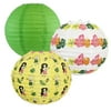 Just Artifacts Decorative Round Chinese Paper Lanterns – Designs by Just Artifacts, Tropical Collection (3pcs, Let's Luau)